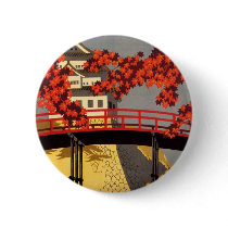 Destination: Japan Travel Poster Round Button