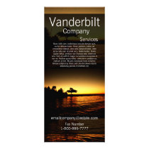 Destination Sunset Over the Water Tree Rack Card rack cards by samack Destination Sunset Over the Water Tree Rack Card rack cards