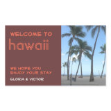 Destination wedding brown tropical gift bag label rectangle stickers