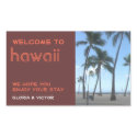 Destination wedding brown tropical gift bag label sticker