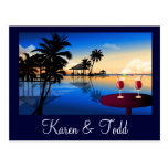 Destination wedding = customize with your own name postcard