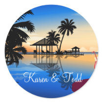 Destination wedding = customize with your own name sticker