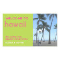 Destination wedding green tropical gift bag label sticker