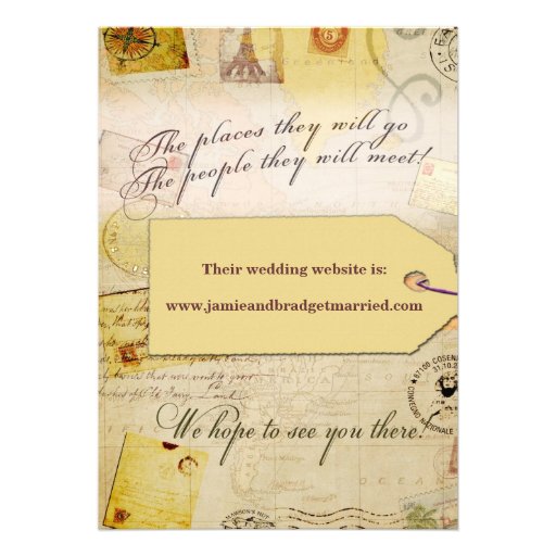 Destination Wedding Invitation Theme in cream