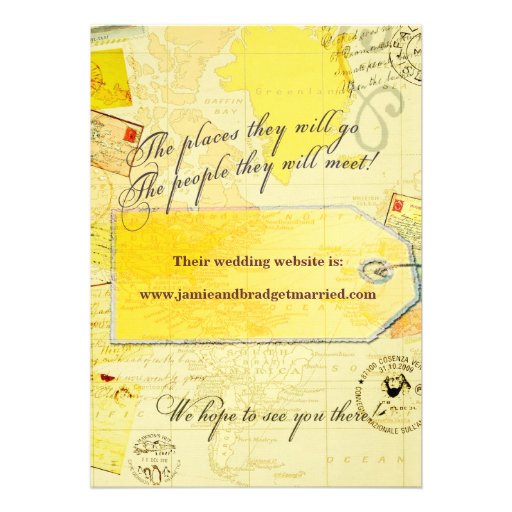 Destination Wedding Invitation Theme in yellow