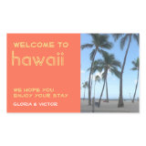 Destination wedding orange tropical gift bag label rectangular stickers