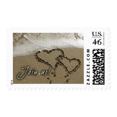 Destination wedding! postage stamp