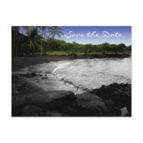Destination Wedding Save the Date, Black Sand postcards
