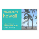 Destination wedding teal tropical gift bag label rectangle stickers