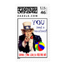 Destination Wedding Uncle Sam postage