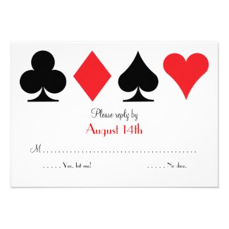 Destiny Las Vegas Wedding RSVP reply card