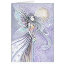 Destiny's Moon Beutiful Fairy Blank Card by robmolily Destiny's Moon Beutiful Fairy Blank Card