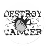 Destroy Cancer Round Sticker