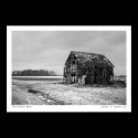 Destroyed Barn Black & White Print by jeremybonfiglio Destroyed Barn Black & White Print