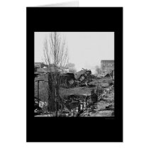 Destroyed Railroad Depot in Atlanta, GA 1864 cards