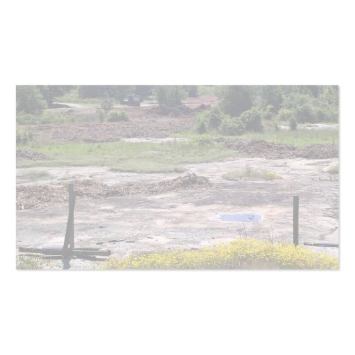 Destruction of granite outcrop habitat business card template (back side)