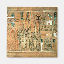 Detail depicting the deceased and his Ba Refrigerator Magnets