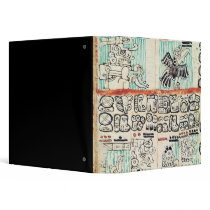 Detail from a Mayan codex Vinyl Binder