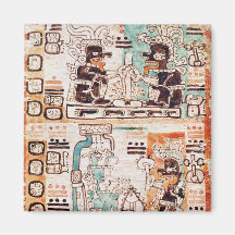 Detail from a Mayan codex Fridge Magnet