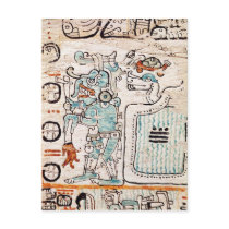 Detail from a Mayan codex Postcard