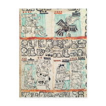 Detail from a Mayan codex Postcards