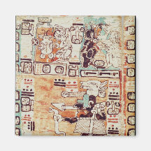 Detail from a Mayan Codex Refrigerator Magnet