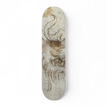 Detail from a study of a dragon costume. skateboards