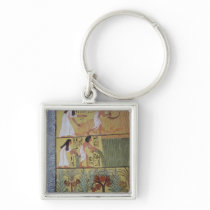 Detail of a harvest scene on the East Wall Keychain