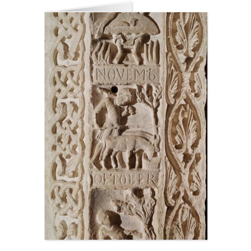 Detail of a pillar showing greeting cards
