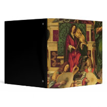 Detail of angel musicians vinyl binder