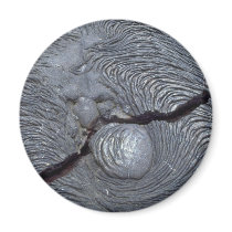 Detail of cracked lava, Bartolome Island, Galapago Refrigerator Magnet