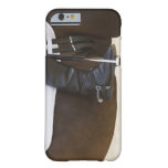 detail of female dressage rider on horse barely there iPhone 6 case