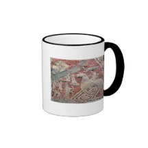 Detail of figures illustrating a saga mugs