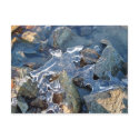 Detail of frozen river bank,ice,stone,sand,water.. postcards by patrickrp Detail of frozen river bank,ice,stone,sand,water.. postcards