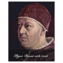Detail Of Portrait Of Pope Leo X With His Cousins Flyer Design
