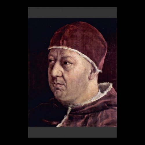 Detail Of Portrait Of Pope Leo X With His Cousins Print