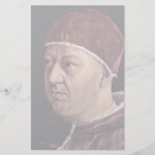 Detail Of Portrait Of Pope Leo X With His Cousins Personalized Stationery