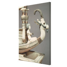 Detail of prow of a boat with head of Syrian Stretched Canvas Print