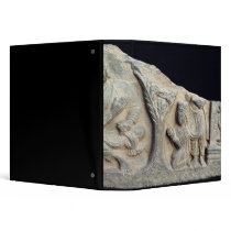 Detail of relief frieze depicting a seated binder