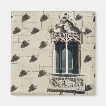 Detail of the exterior of the Casa de la Conchas Refrigerator Magnets