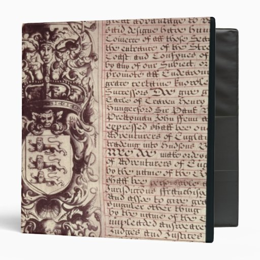 Detail of the left hand margin vinyl binder