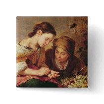Detail of The Little Fruit-Seller, 1670-75 Buttons