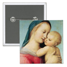 Detail of the 'Tempi' Madonna, 1508 Pinback Button