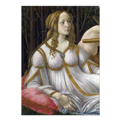 Detail of Venus, Venus and Mars by Botticelli Invitations