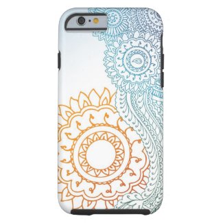 Detailed henna abstract sunrise iPhone 6 case