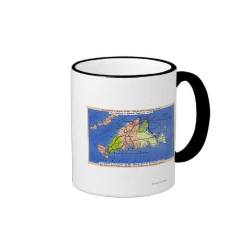 Detailed Map of the Island Coffee Mug