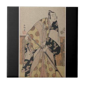 Detailed Portrait of a Samurai circa 1700s zazzle_tile