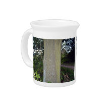 Detailed view of tree bark texture pitcher