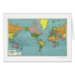 Detailed WWII World Map 1942 cards
