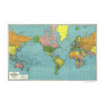 Detailed WWII World Map 1942 Posters